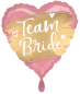 Preview: Folienballon herzförmig - Team Bride - ø 43cm